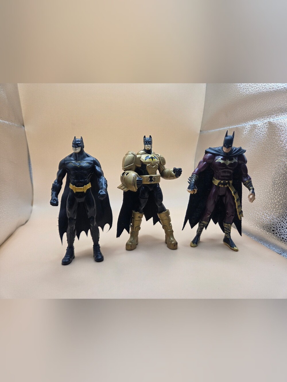 Lot of 3 DC Comics Batman Action Figures Armor Multiverse Collectible Toys